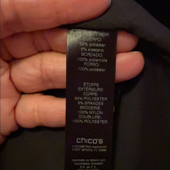 Chico’s blk velvet coat w/blk beads & embroidery - Picture 9 of 9